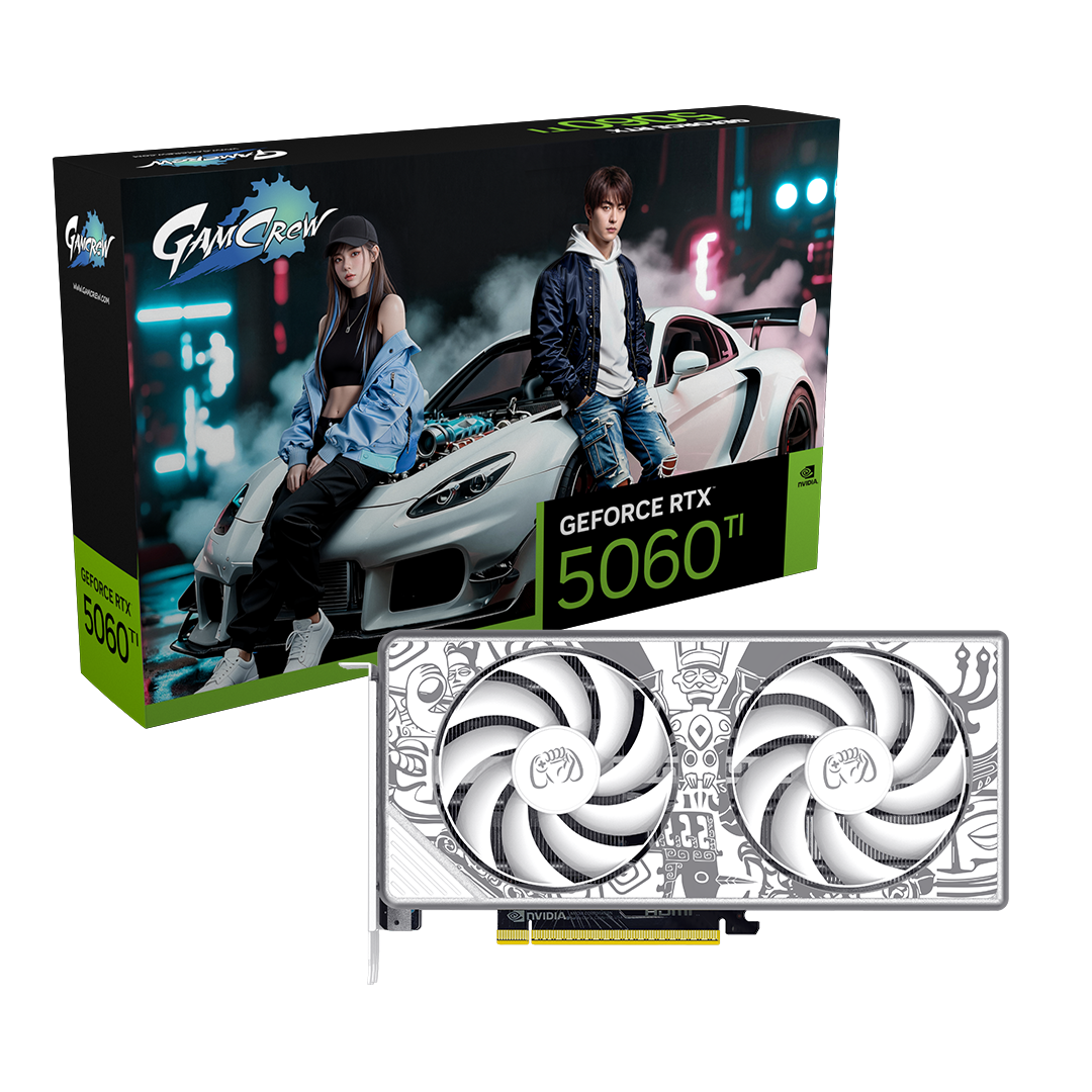 GamCrew GeForce RTX 5060 Ti 2X GDDR7 8GB White
