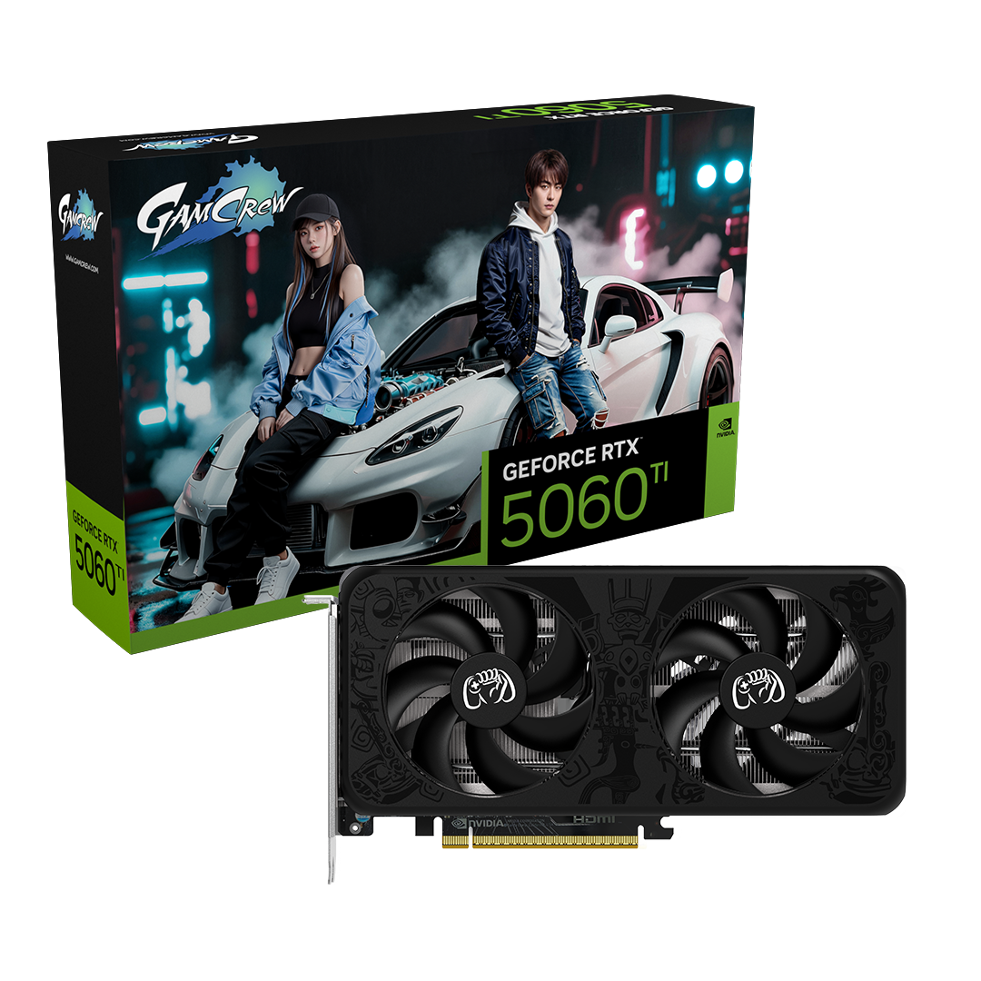 GamCrew GeForce RTX 5060 Ti 2X GDDR7 8GB Black