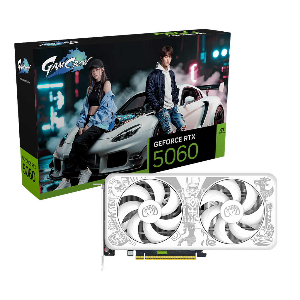 GamCrew GeForce RTX 5060 2X GDDR7 8GB White