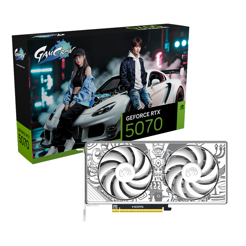 GamCrew GeForce RTX 5070 2X GDDR7 12GB White