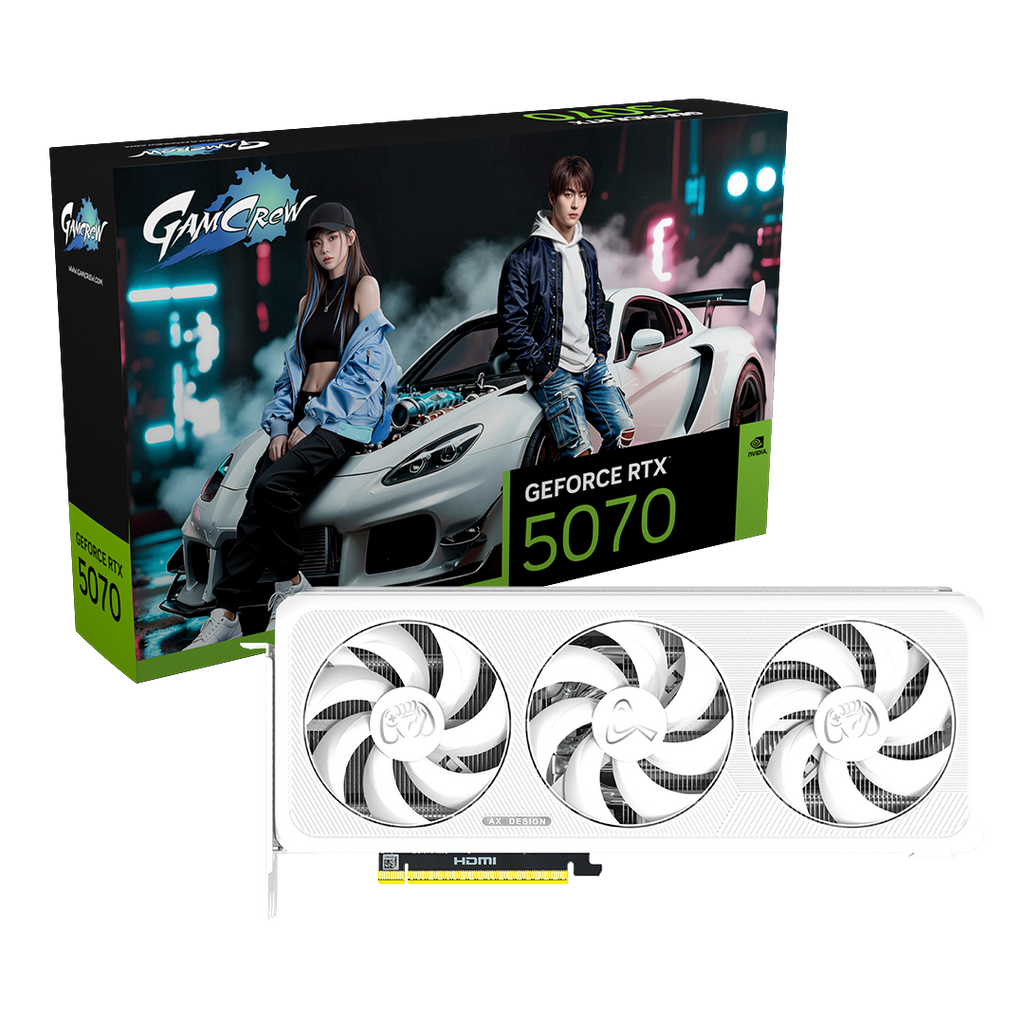 GamCrew GeForce RTX 5070 3X GDDR7 12GB White