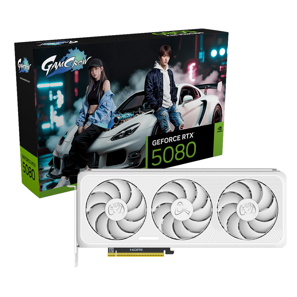 GamCrew GeForce RTX 5080 GDDR7 16GB White