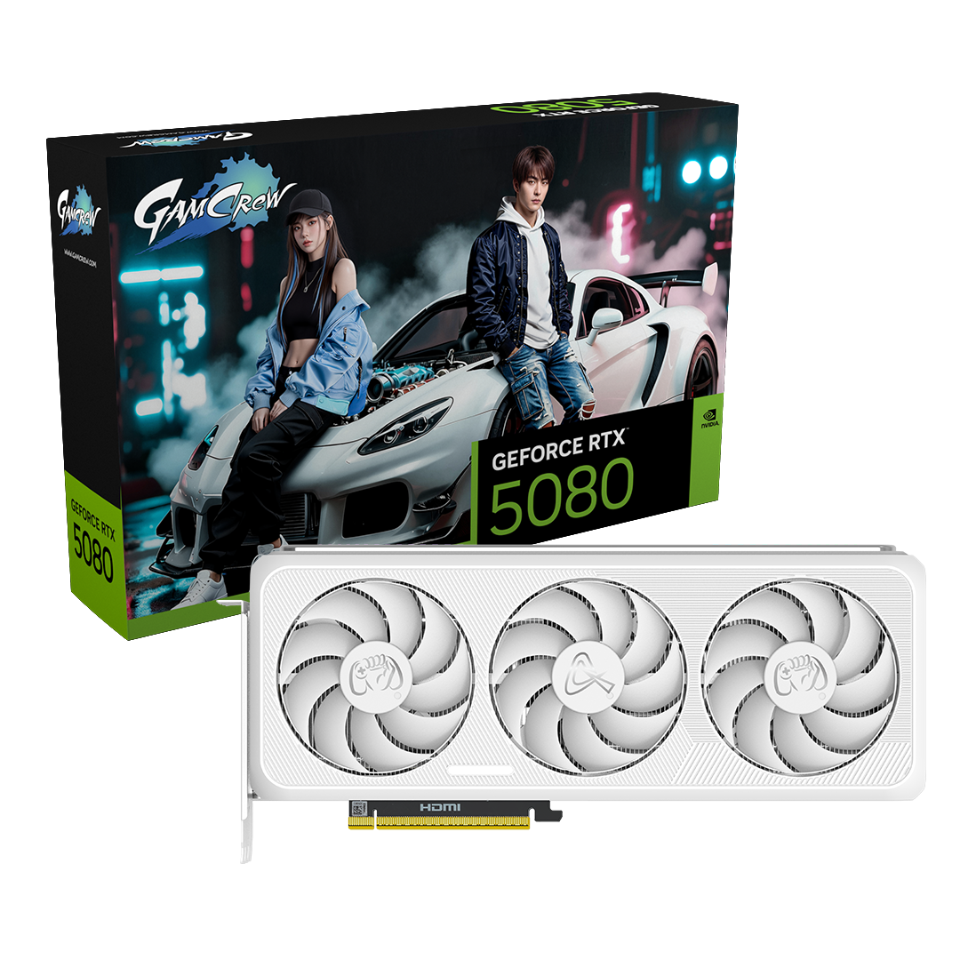 GamCrew GeForce RTX 5080 GDDR7 16GB White